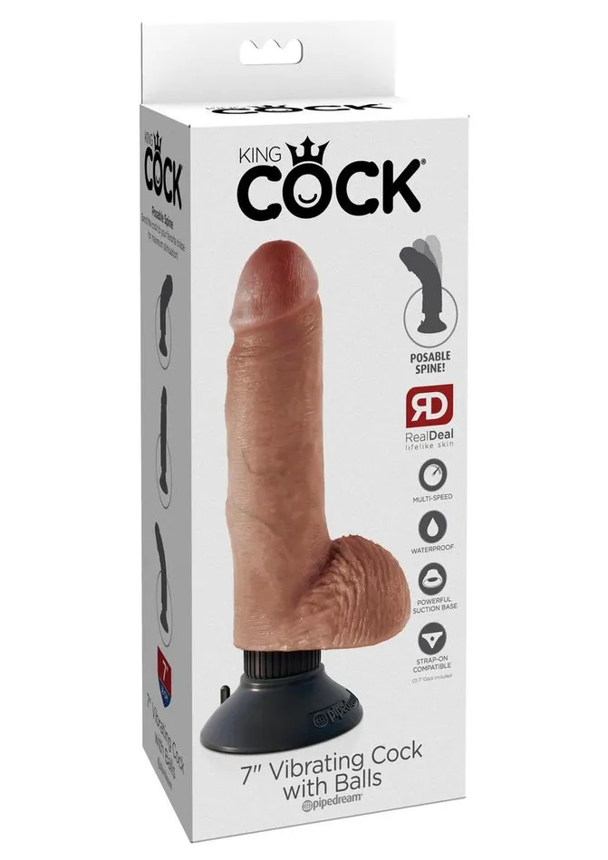 Female Sex Toys King Cock King Cock Vibrating Dildo with Balls Female Sex Toys King Cock King Cock Vibrating Dildo with Balls