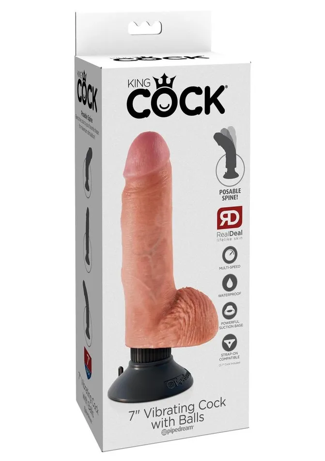 Female Sex Toys King Cock King Cock Vibrating Dildo with Balls Female Sex Toys King Cock King Cock Vibrating Dildo with Balls