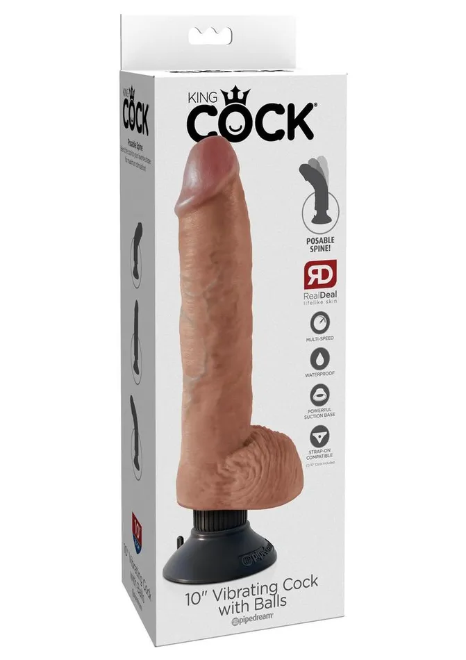 Female Sex Toys King Cock King Cock Vibrating Dildo with Balls Female Sex Toys King Cock King Cock Vibrating Dildo with Balls