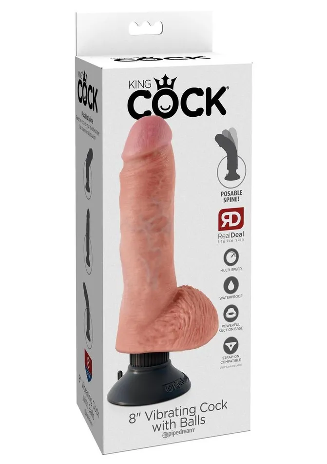 Female Sex Toys King Cock King Cock Vibrating Dildo with Balls Female Sex Toys King Cock King Cock Vibrating Dildo with Balls