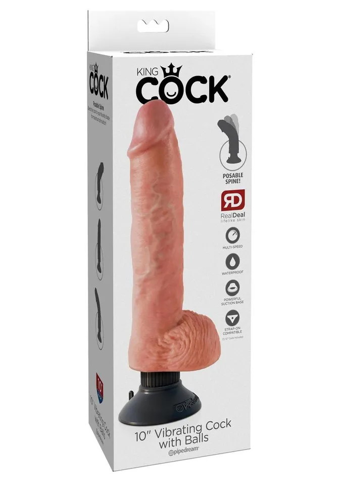 Female Sex Toys King Cock King Cock Vibrating Dildo with Balls Female Sex Toys King Cock King Cock Vibrating Dildo with Balls