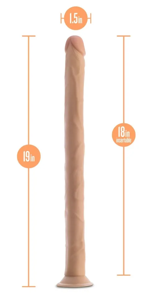 Dr Skin 19 Inch Dildo Beige Blush Dildos Dr Skin 19 Inch Dildo Beige Blush Dildos
