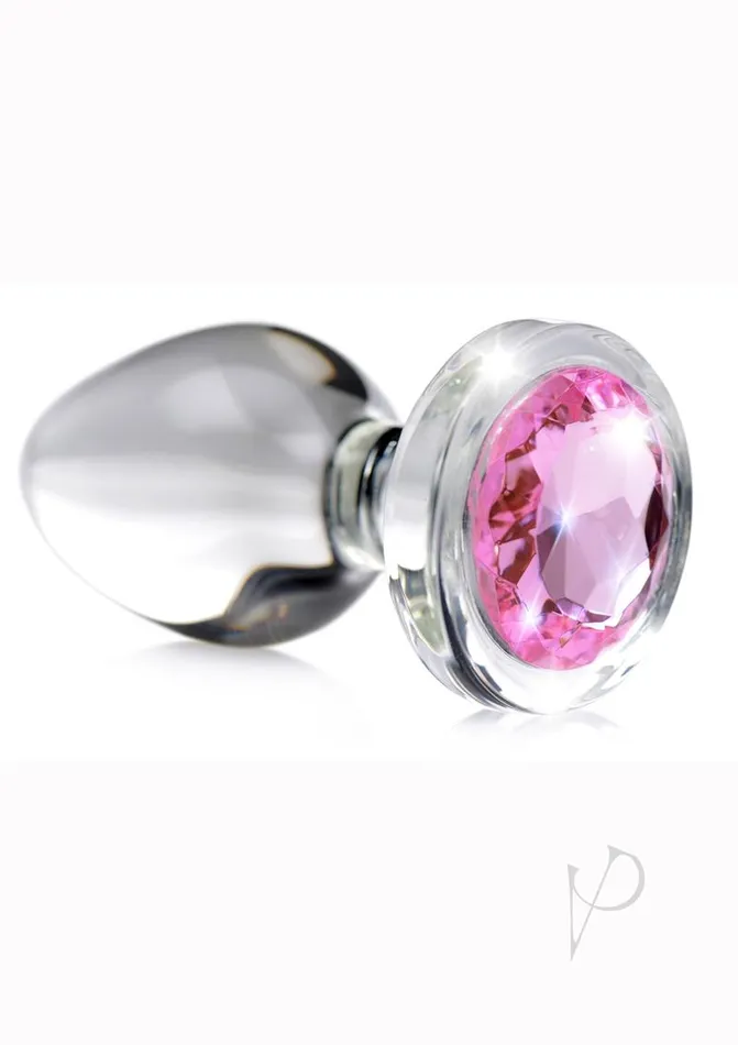 Booty Sparks Anal Booty Sparks Pink Gem Glass Anal Plug Sm