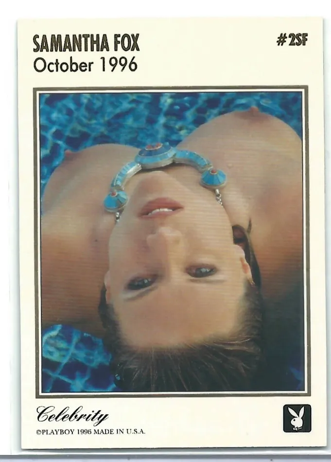 Dans Cards Anal Playboy Centerfolds August Edition Samantha Fox Gold Foil Chase Card 2SF