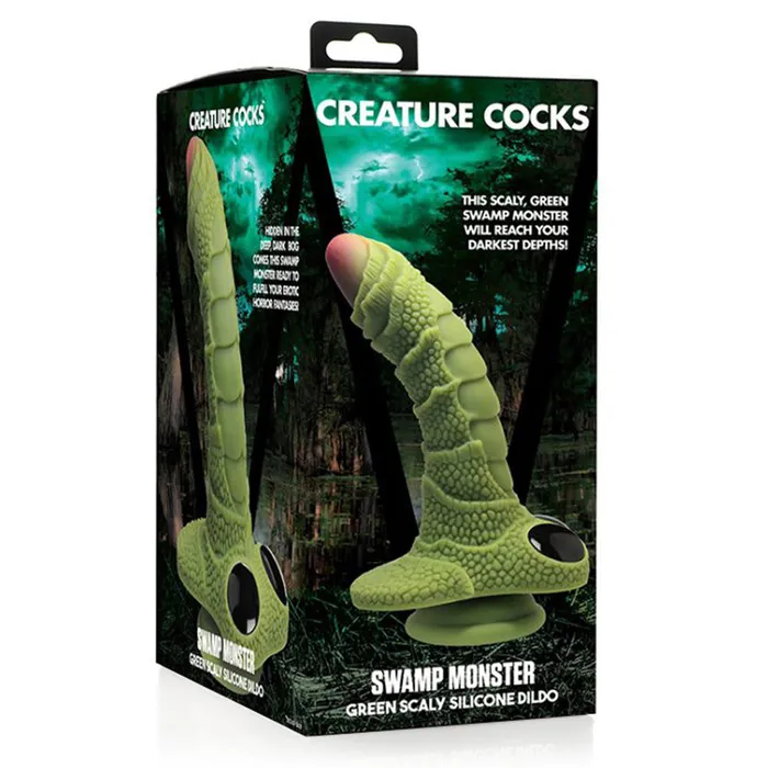 Creature Cocks Swamp Monster Scaly Silicone Dildo XR Brands Dildos