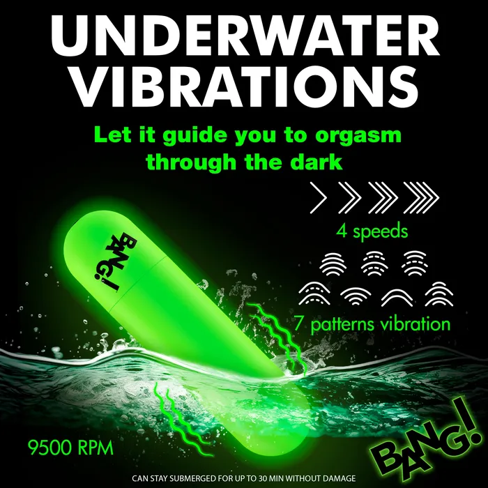 Female Sex Toys Bang GlowintheDark Silicone Bullet