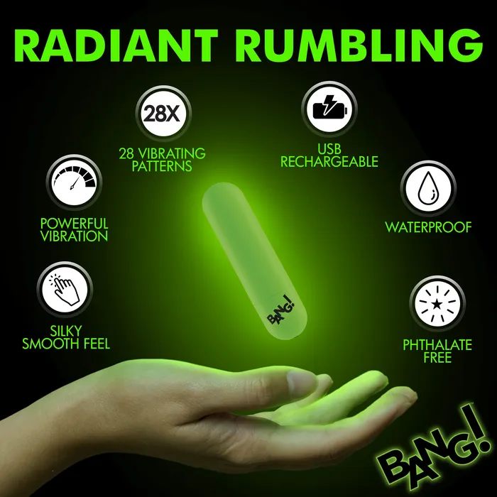 Female Sex Toys Bang GlowintheDark Silicone Bullet