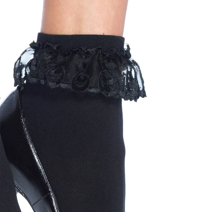 Leg Avenue Couples Leg Avenue Diem Lace Ruffle Anklet Socks