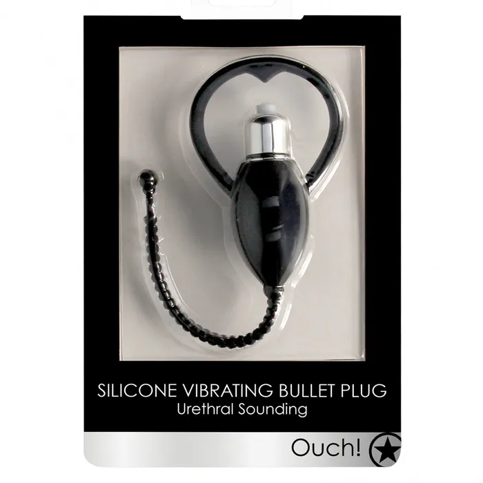 Shots Media Ouch Urethral Sounding Vibrating Bullet Plug Male Sex Toys
