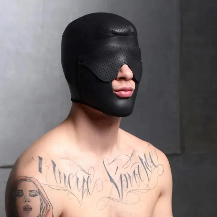 Couples Bondage Hood Scorpion Hood With Removable Blindfold and Face Mask Master Series Couples Bondage Hood Scorpion Hood With Removable Blindfold and Face Mask Master Series