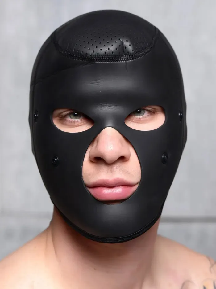 Couples Bondage Hood Scorpion Hood With Removable Blindfold and Face Mask Master Series Couples Bondage Hood Scorpion Hood With Removable Blindfold and Face Mask Master Series