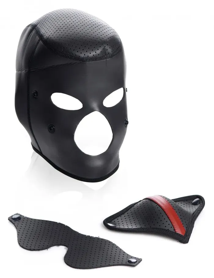 Couples Bondage Hood Scorpion Hood With Removable Blindfold and Face Mask Master Series Couples Bondage Hood Scorpion Hood With Removable Blindfold and Face Mask Master Series