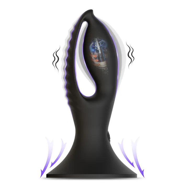 Hollow Motor Egg Anal Plug Suction Cup HandsFree Pleausre Domlust Domlust Male Sex Toys