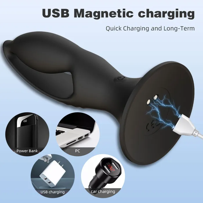 Hollow Motor Egg Anal Plug Suction Cup HandsFree Pleausre Domlust Domlust Male Sex Toys