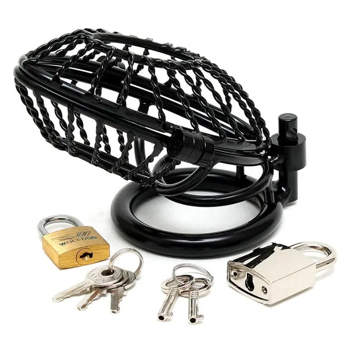 Rimba Male Sex Toys Opening Metal Male Chastity Device With 2 Padlocks Rimba Male Sex Toys Opening Metal Male Chastity Device With 2 Padlocks