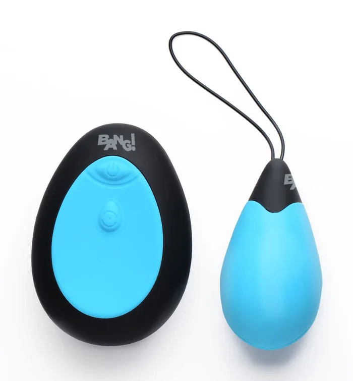 XR Brands Bang Vibrators Bang 10x Silicone Vibrating Egg Blue XR Brands Bang Vibrators Bang 10x Silicone Vibrating Egg Blue